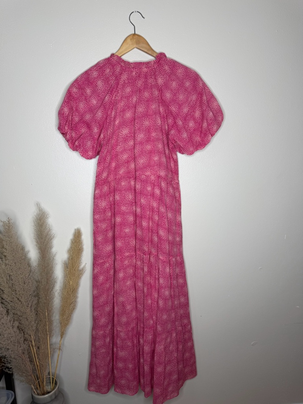 Banjanan Tuckernuck Poppy Midi Dress in‎ Petal Power Fuscia - Picture 9 of 14